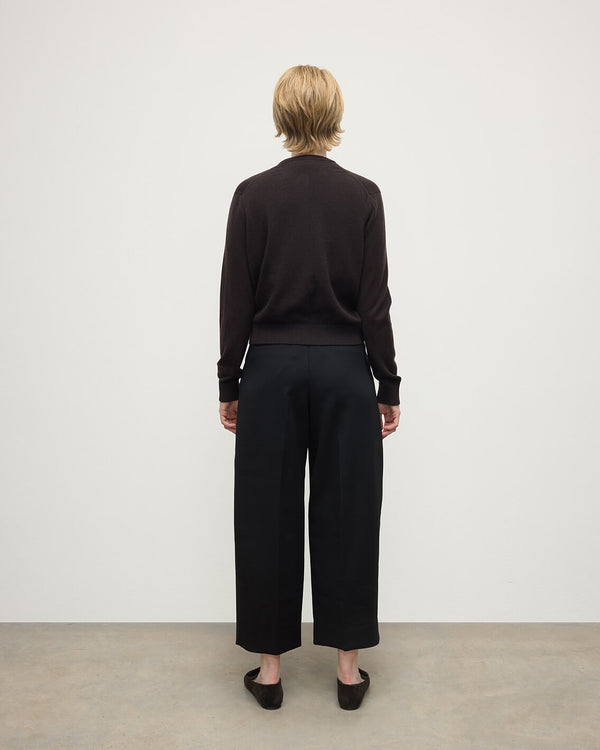 Johnstons Of Elgin Classic Cashmere Dark Brown Cardigan