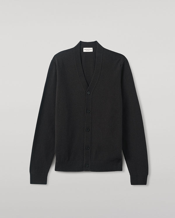 Johnstons Of Elgin Classic Cashmere Dark Grey Cardigan