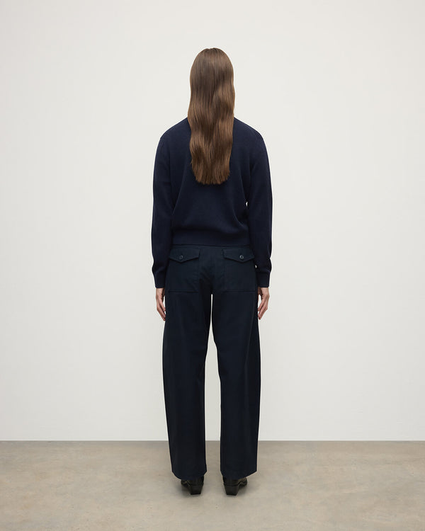 Johnstons Of Elgin Classic Cashmere Dark Navy Cardigan