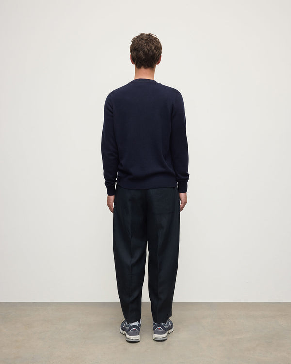 Johnstons Of Elgin Classic Cashmere Dark Navy Cardigan