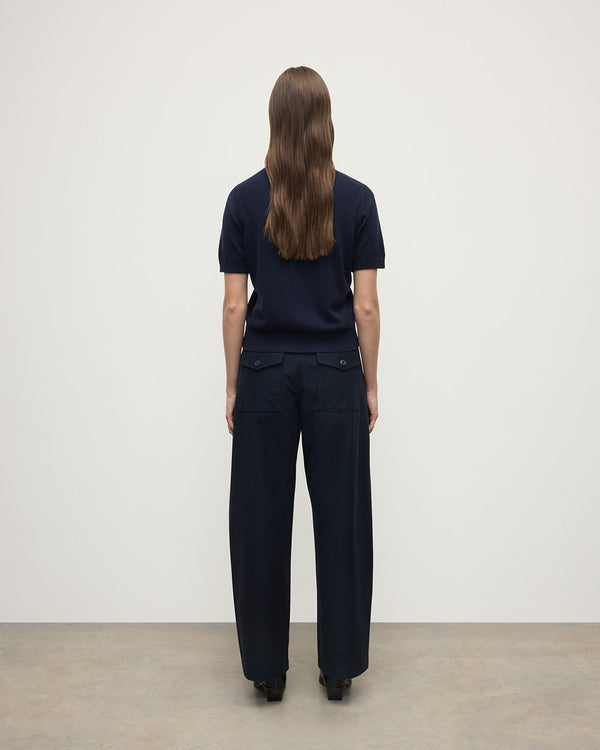 Johnstons Of Elgin Classic Cashmere Dark Navy T-shirt