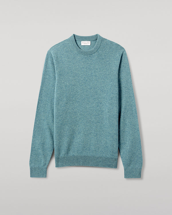 Johnstons Of Elgin Classic Cashmere Green Round Neck Jumper