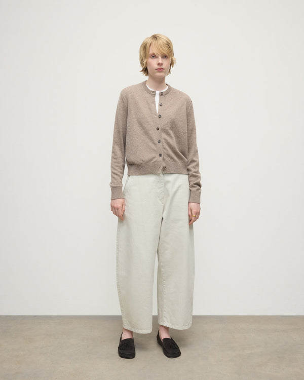 johnstons of elgin Classic Cashmere Light Brown Cardigan