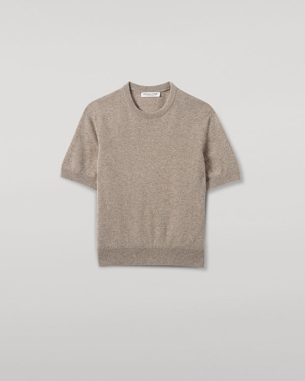 Johnstons Of Elgin Classic Cashmere Light Brown T-shirt