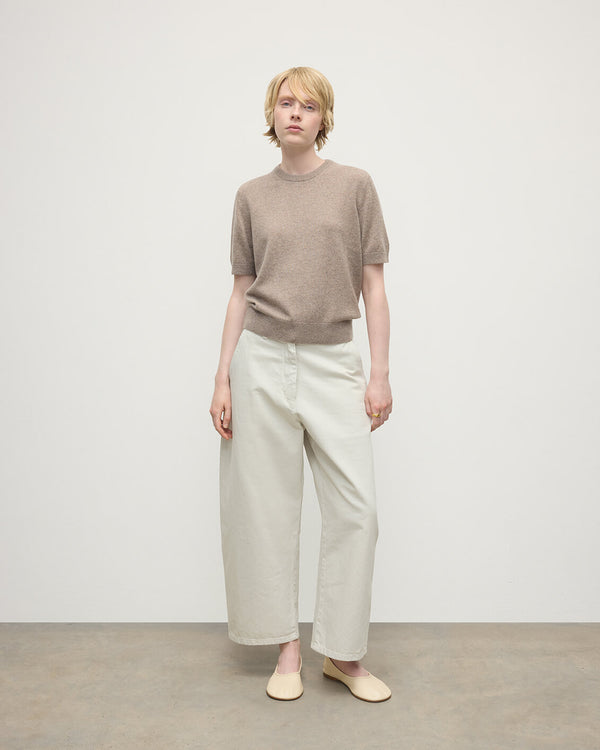 johnstons of elgin Classic Cashmere Light Brown T-shirt