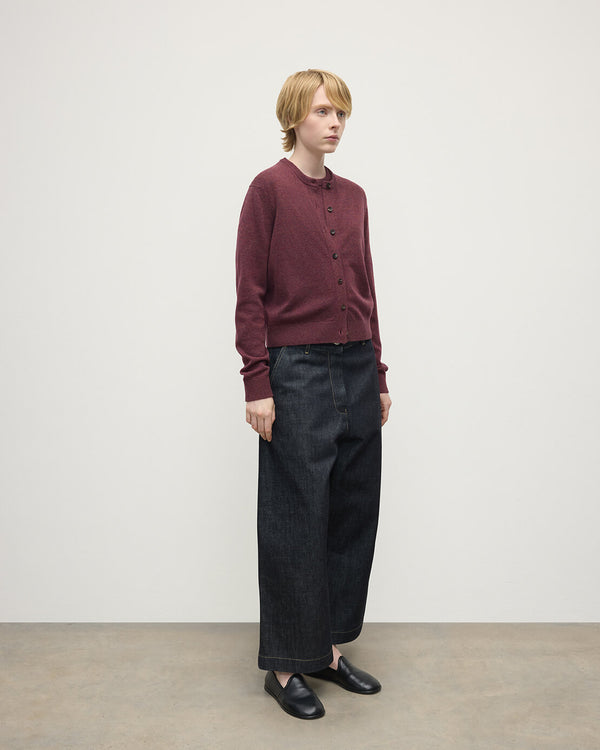 Johnstons Of Elgin Classic Cashmere Purple Cardigan