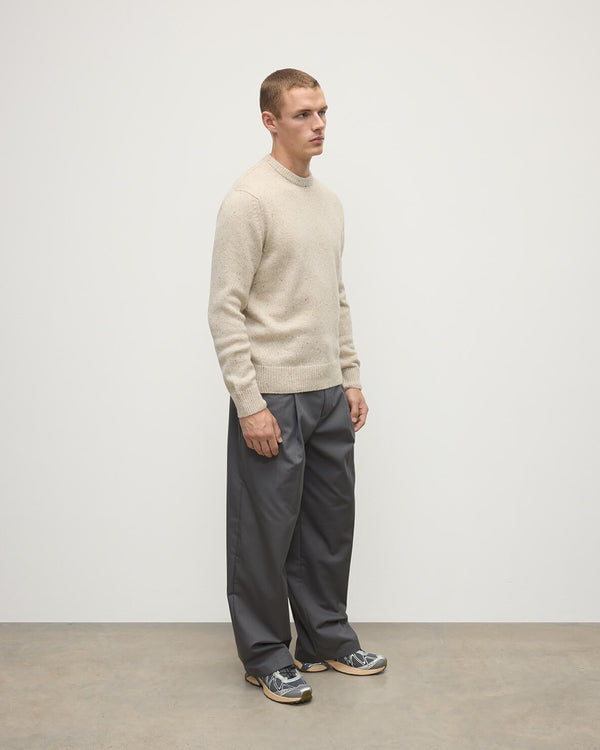 Johnstons Of Elgin Cream Donegal Cashmere Marl Jumper