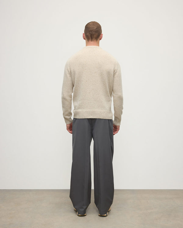 Johnstons Of Elgin Cream Donegal Cashmere Marl Jumper