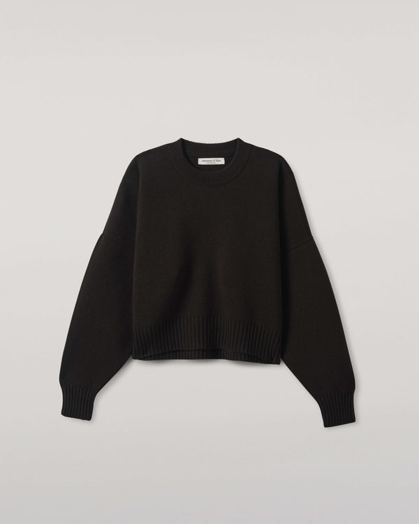 Johnstons Of Elgin Cropped Milano Dark Grey Cashmere Jumper