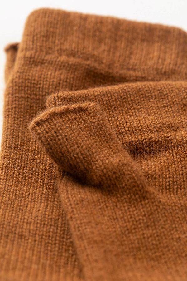 Johnstons Of Elgin Dark Camel Cashmere Wrist Warmers