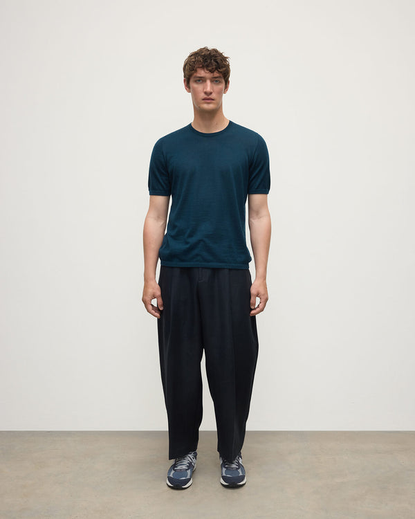 johnstons of elgin Dark Green Superfine Cashmere T-Shirt