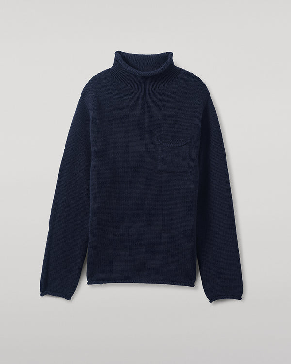 Johnstons Of Elgin Dark Navy Cashmere Turtleneck Jumper
