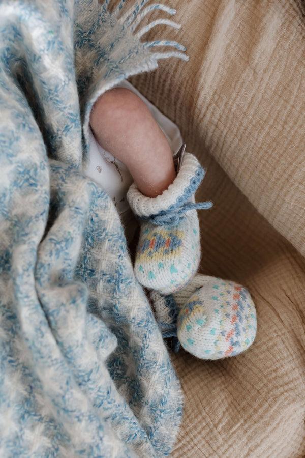 Johnstons Of Elgin Donegal Cashmere Blue Baby Blanket