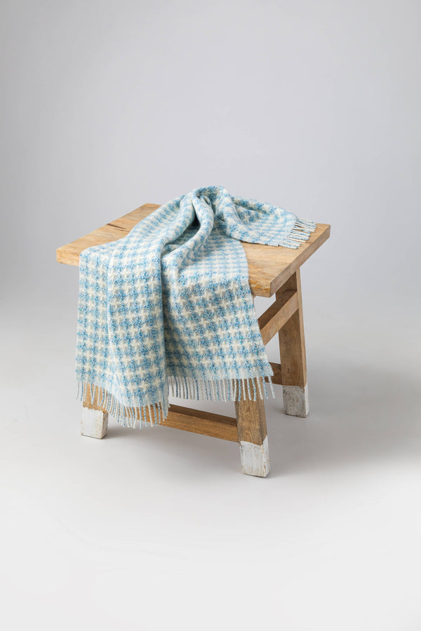 Johnstons Of Elgin Donegal Cashmere Blue Baby Blanket