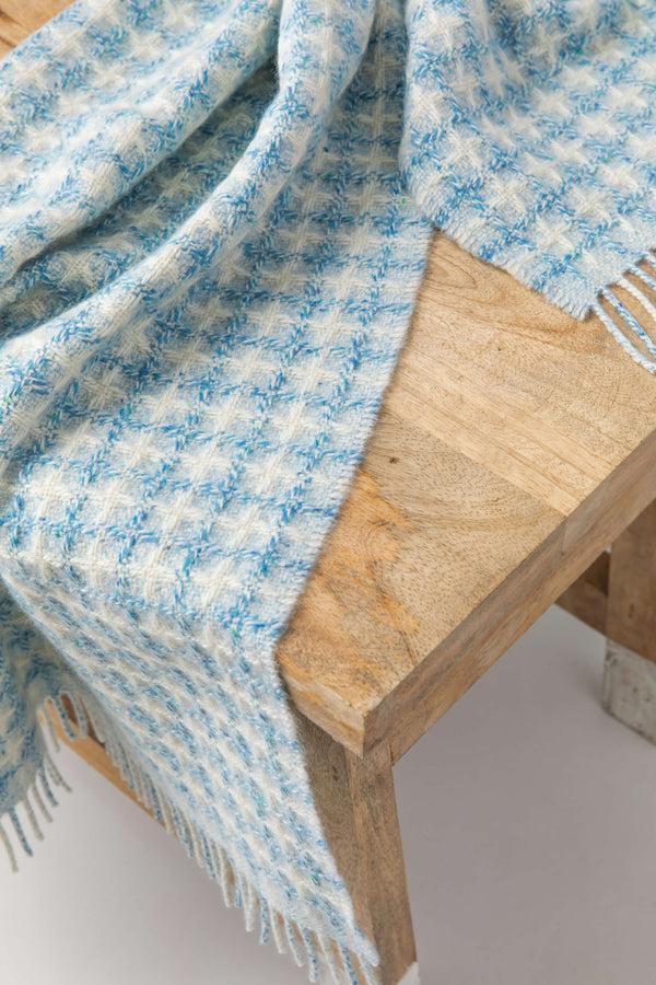 Johnstons Of Elgin Donegal Cashmere Blue Baby Blanket