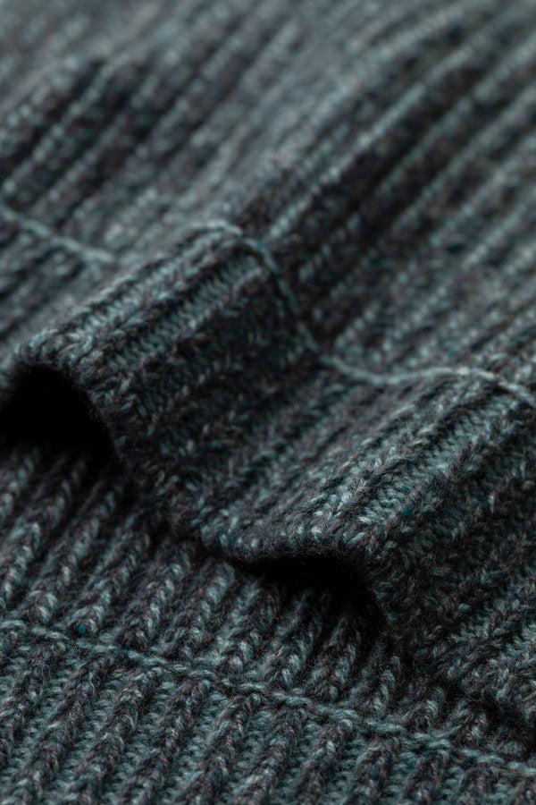 Johnstons Of Elgin Donegal Cashmere Blue Knitted Scarf