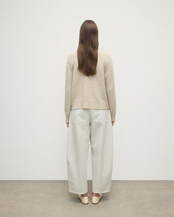 Johnstons Of Elgin Donegal Cashmere Cream V Neck Cardigan