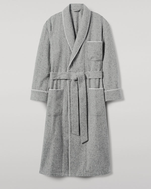 Johnstons Of Elgin Donegal Cashmere Grey Dressing Gown