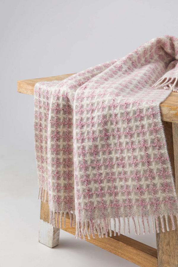 johnstons of elgin Donegal Cashmere Pink Baby Blanket