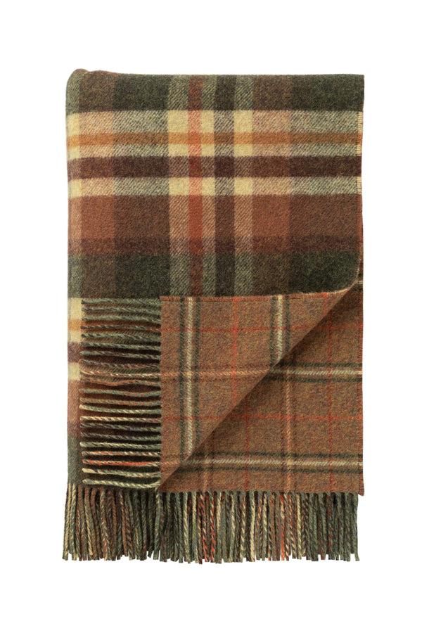 Johnstons Of Elgin Double Face Lambswool Brown Throw
