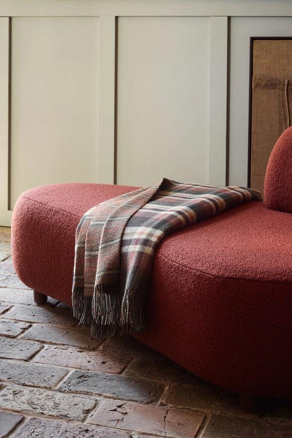 Johnstons Of Elgin Double Face Lambswool Brown Throw