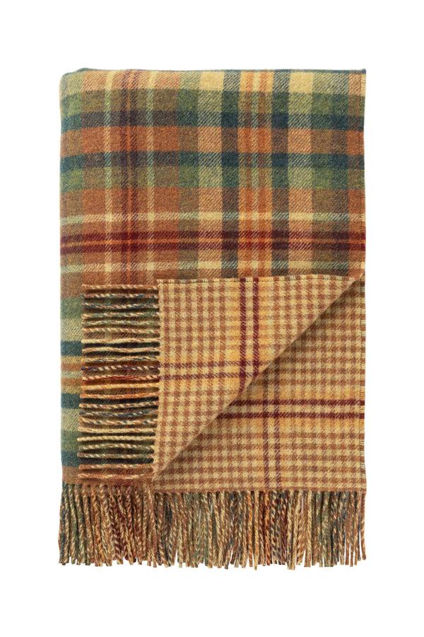 Johnstons Of Elgin Double Face Lambswool Brown Throw