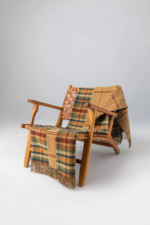 johnstons of elgin Double Face Lambswool Brown Throw