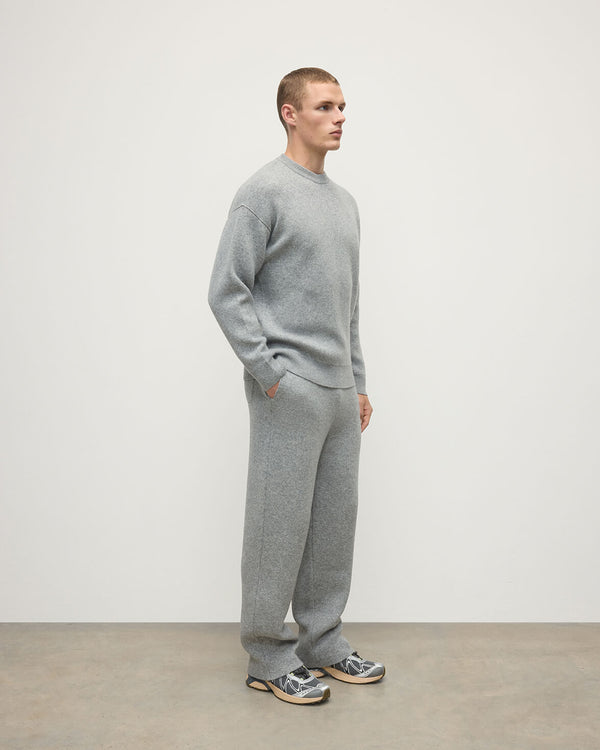 Johnstons Of Elgin Double Face Light Grey Sweatshirt