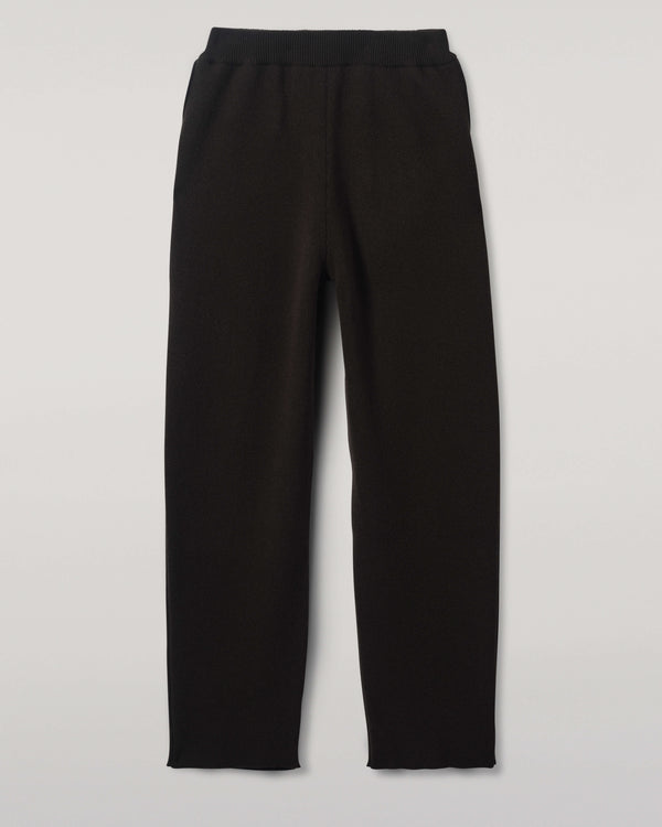 Johnstons Of Elgin Double Faced Dark Grey Tapered Joggers