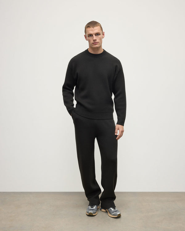 johnstons of elgin Double Faced Dark Grey Tapered Joggers