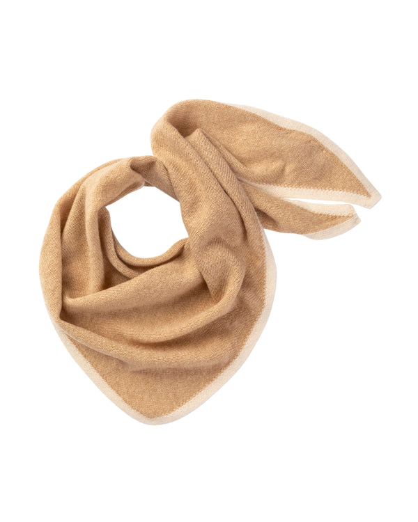 johnstons of elgin Double Faced Natural Cashmere Triangle