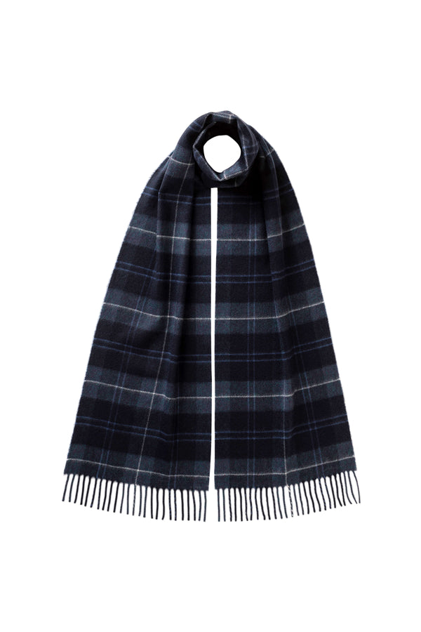 johnstons of elgin Fife Modern Tartan Cashmere Scarf