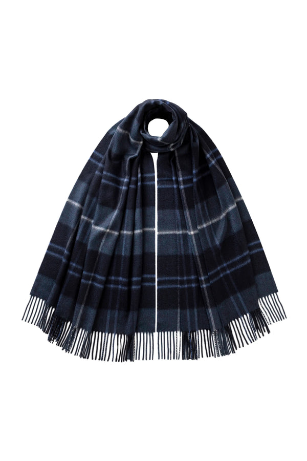johnstons of elgin Fife Modern Tartan Cashmere Stole