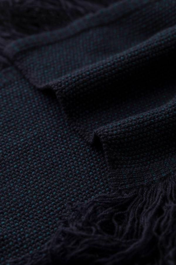 Johnstons Of Elgin Fringed Cashmere Dark Navy Scarf