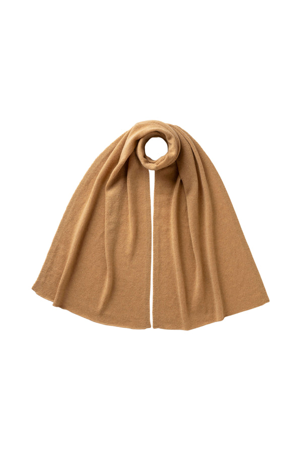 johnstons of elgin Gauzy Cashmere Camel Travel Stole