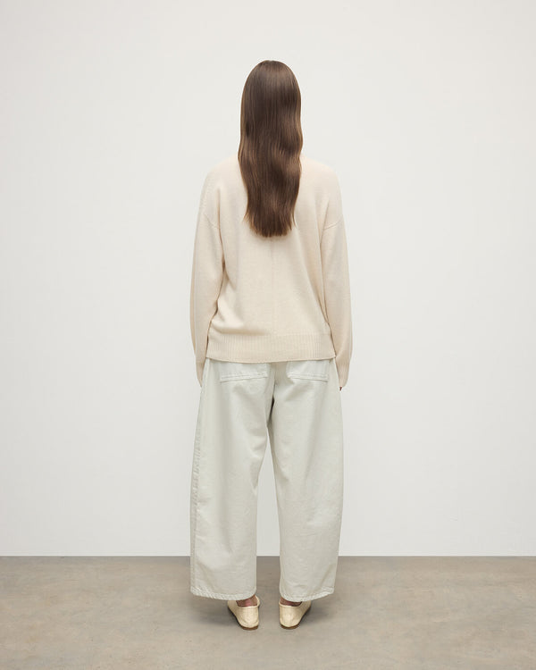 Johnstons Of Elgin Gauzy Cashmere Cream Roll Neck Jumper