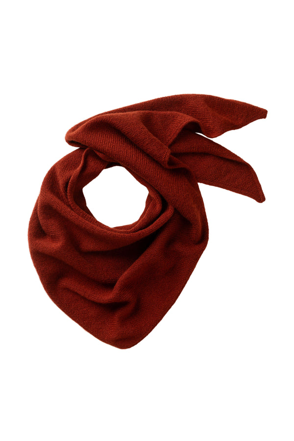 johnstons of elgin Gauzy Cashmere Dark Red Triangle Neck Tie