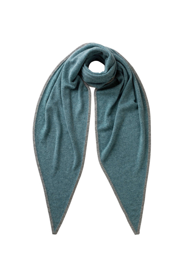 johnstons of elgin Gauzy Cashmere Green Diamond Scarf