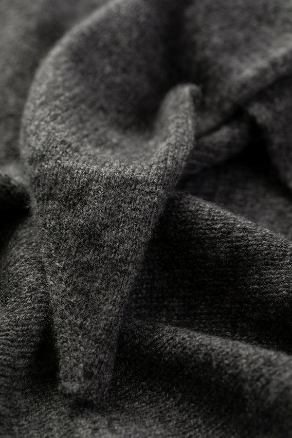 Johnstons Of Elgin Gauzy Cashmere Mid Grey Triangle Neck Tie