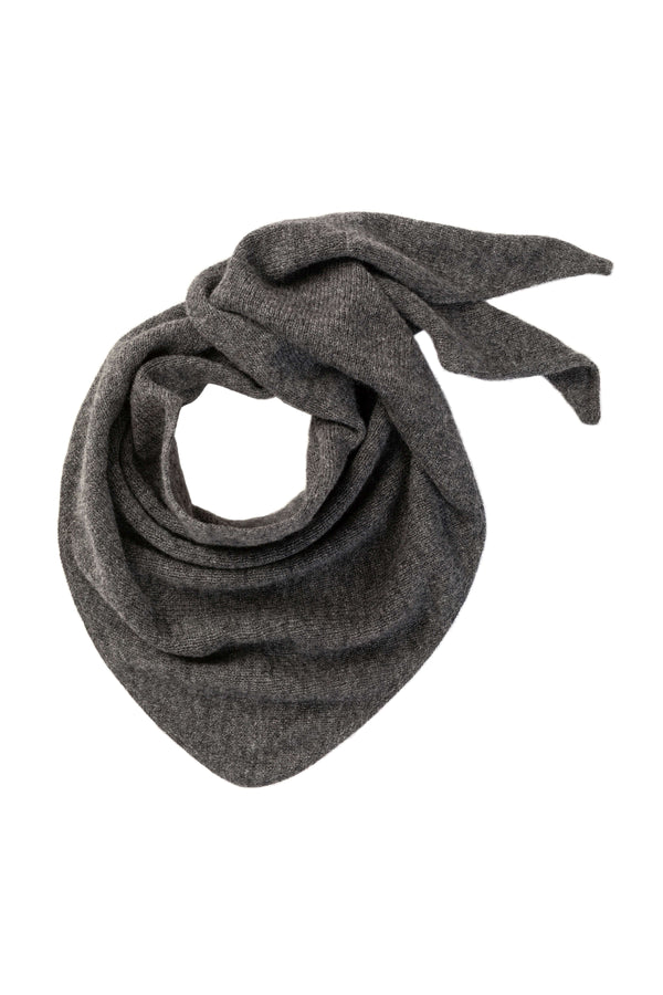 johnstons of elgin Gauzy Cashmere Mid Grey Triangle Neck Tie