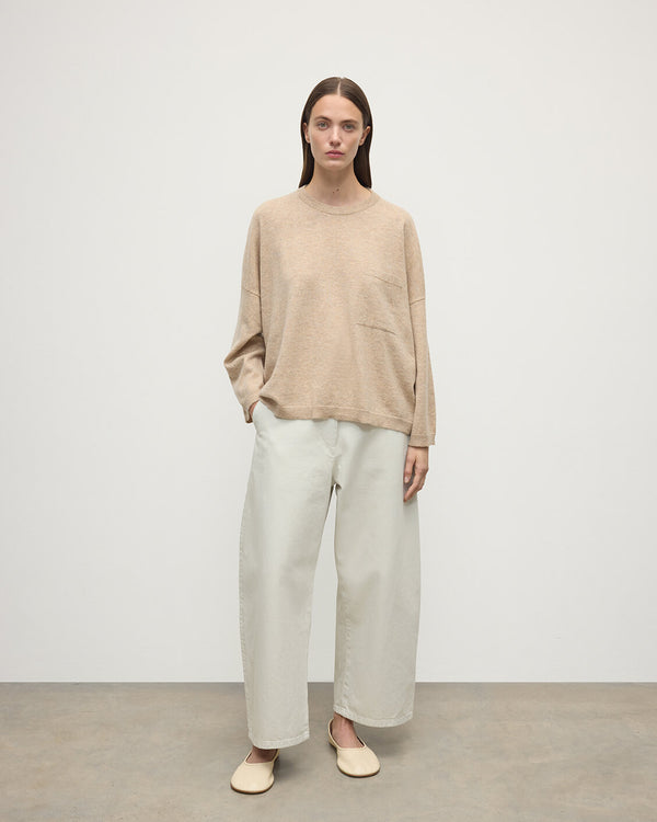 johnstons of elgin Gauzy Pocket Natural Cashmere Jumper