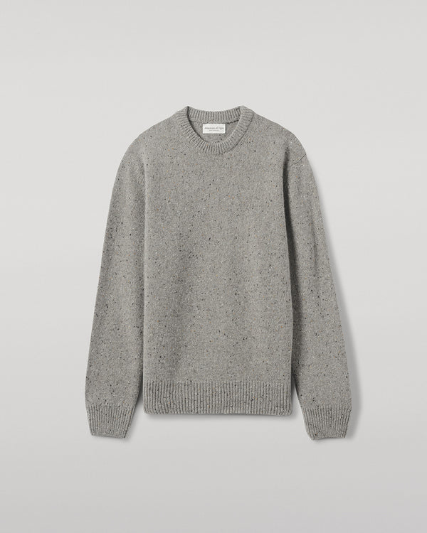 Johnstons Of Elgin Grey Donegal Cashmere Marl Jumper