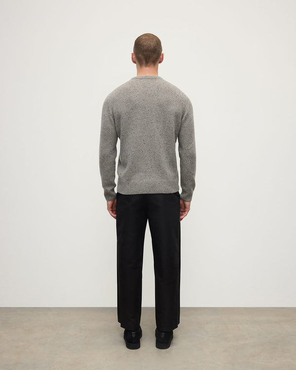 Johnstons Of Elgin Grey Donegal Cashmere Marl Jumper