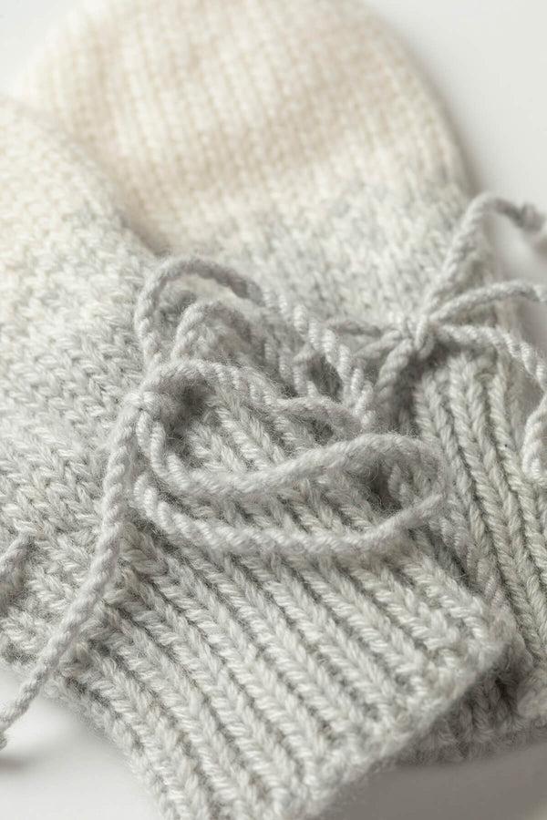 Johnstons Of Elgin Grey Ombre Cashmere Baby Mittens