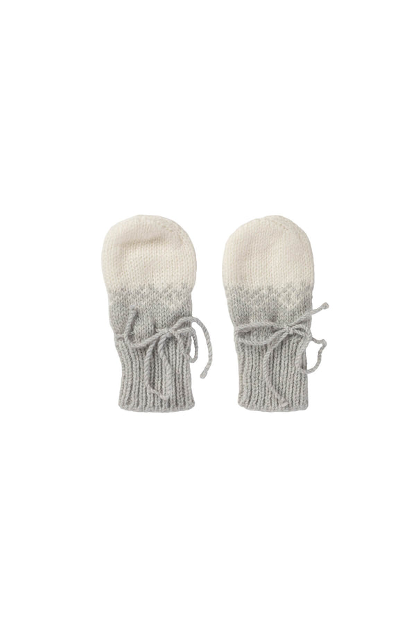 johnstons of elgin Grey Ombre Cashmere Baby Mittens