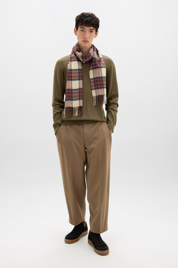 Johnstons Of Elgin Hessian Dress Stewart Tartan Cashmere Scarf