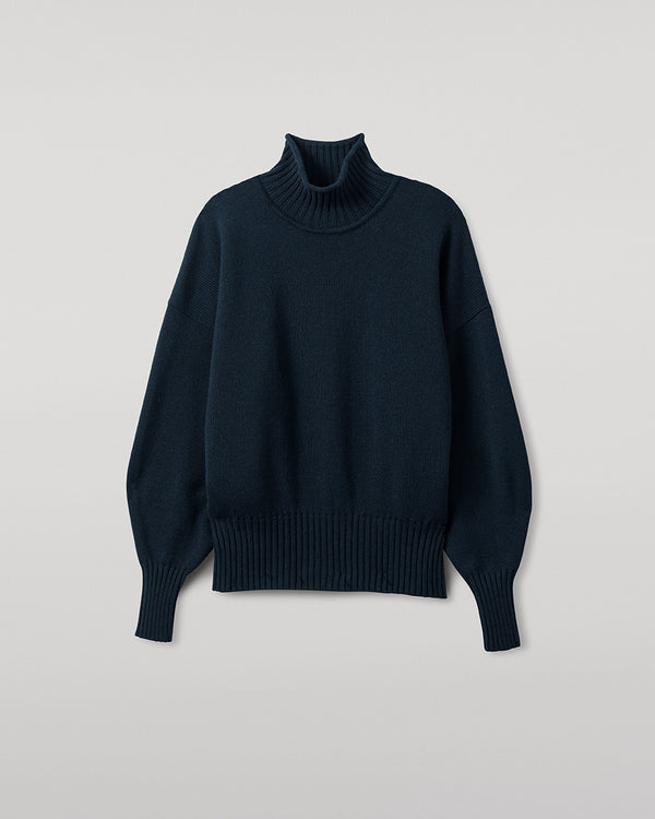 Johnstons Of Elgin High Neck Dark Green Cashmere Jumper