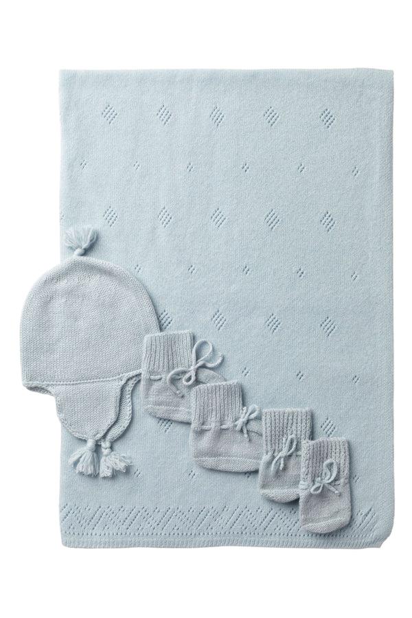 Johnstons Of Elgin Baby's Blue Cashmere Gift Set