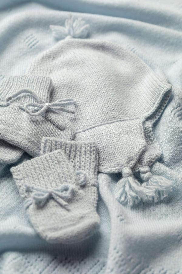 johnstons of elgin Baby's Blue Cashmere Gift Set