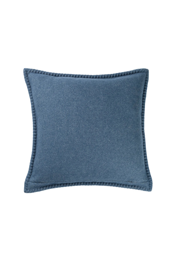 Johnstons Of Elgin Basketweave Blue Cushion